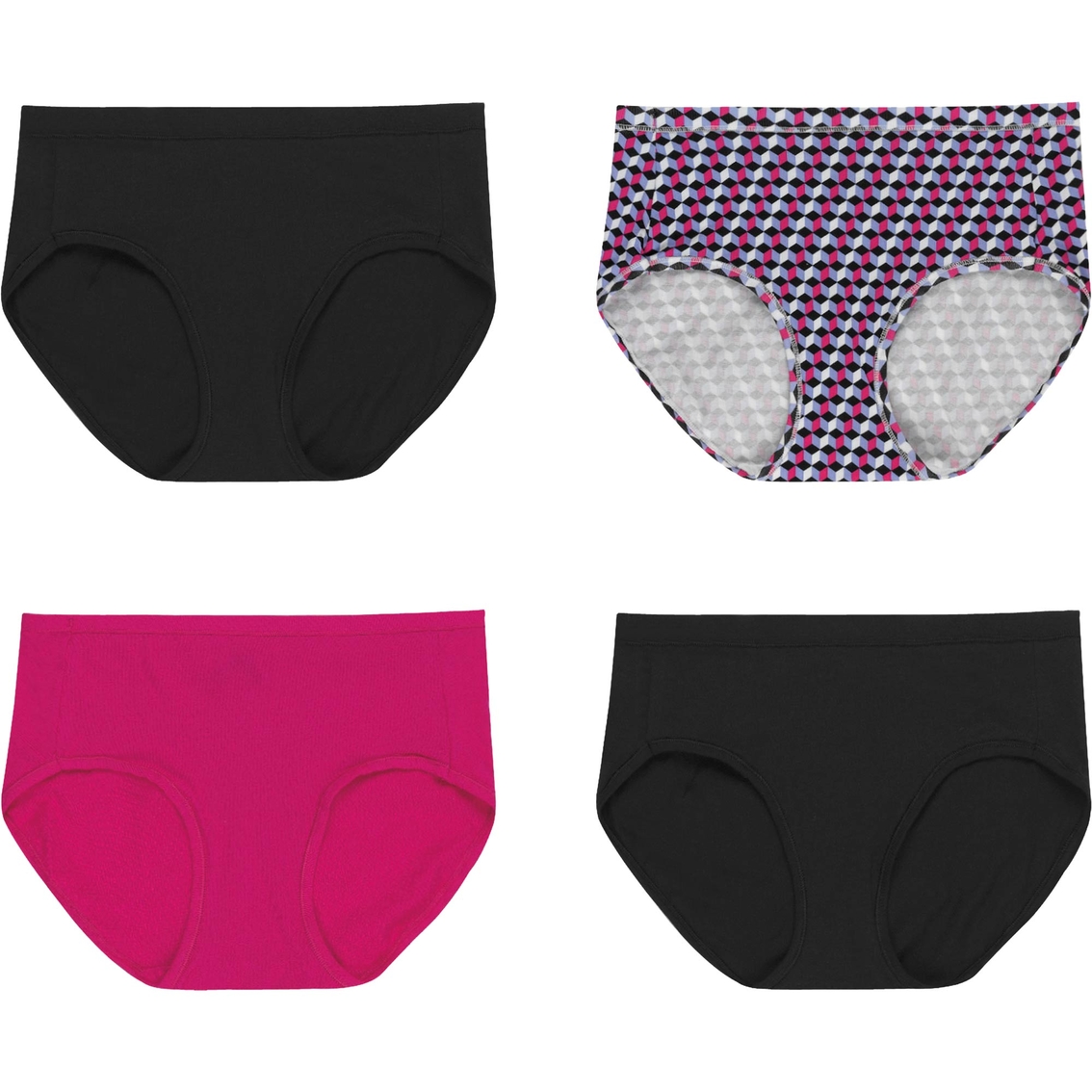 Hanes Comfortsoft Low Rise Brief Panty 4 Pk., Panties, Clothing &  Accessories