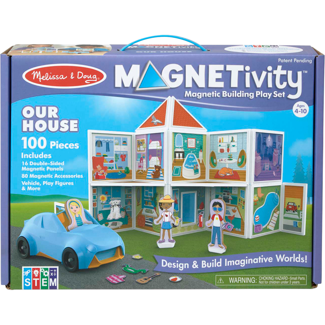 Melissa & Doug Magnetivity Magnetic Building Play Set, Our House - Image 2 of 4