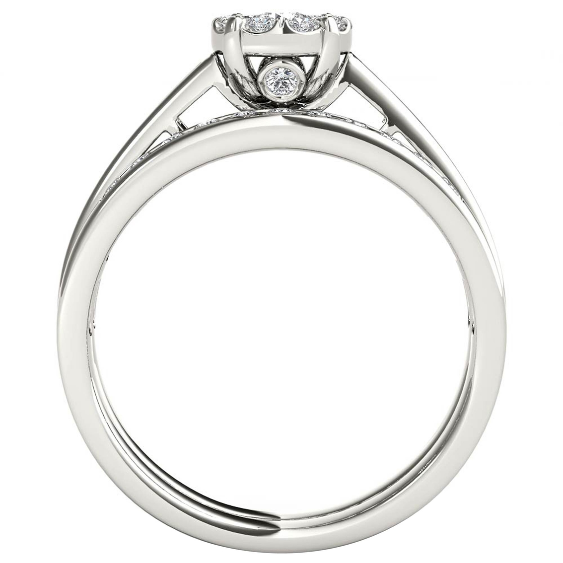 10K White Gold 1/2 CTW Diamond Bridal Set - Image 3 of 3