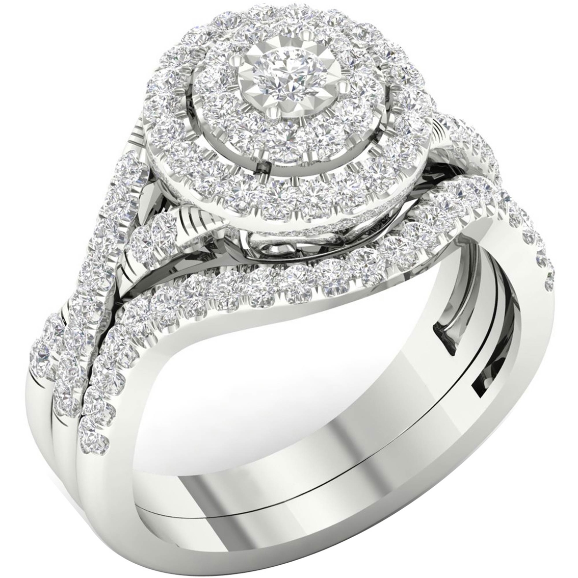 10K White Gold 3/4 CTW Diamond Bridal Set - Image 2 of 3