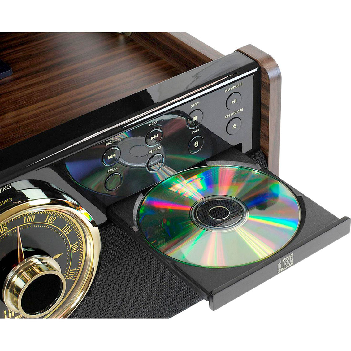 Victrola Turntable, Radio, CD and Cassette Player with Bluetooth - Image 2 of 3