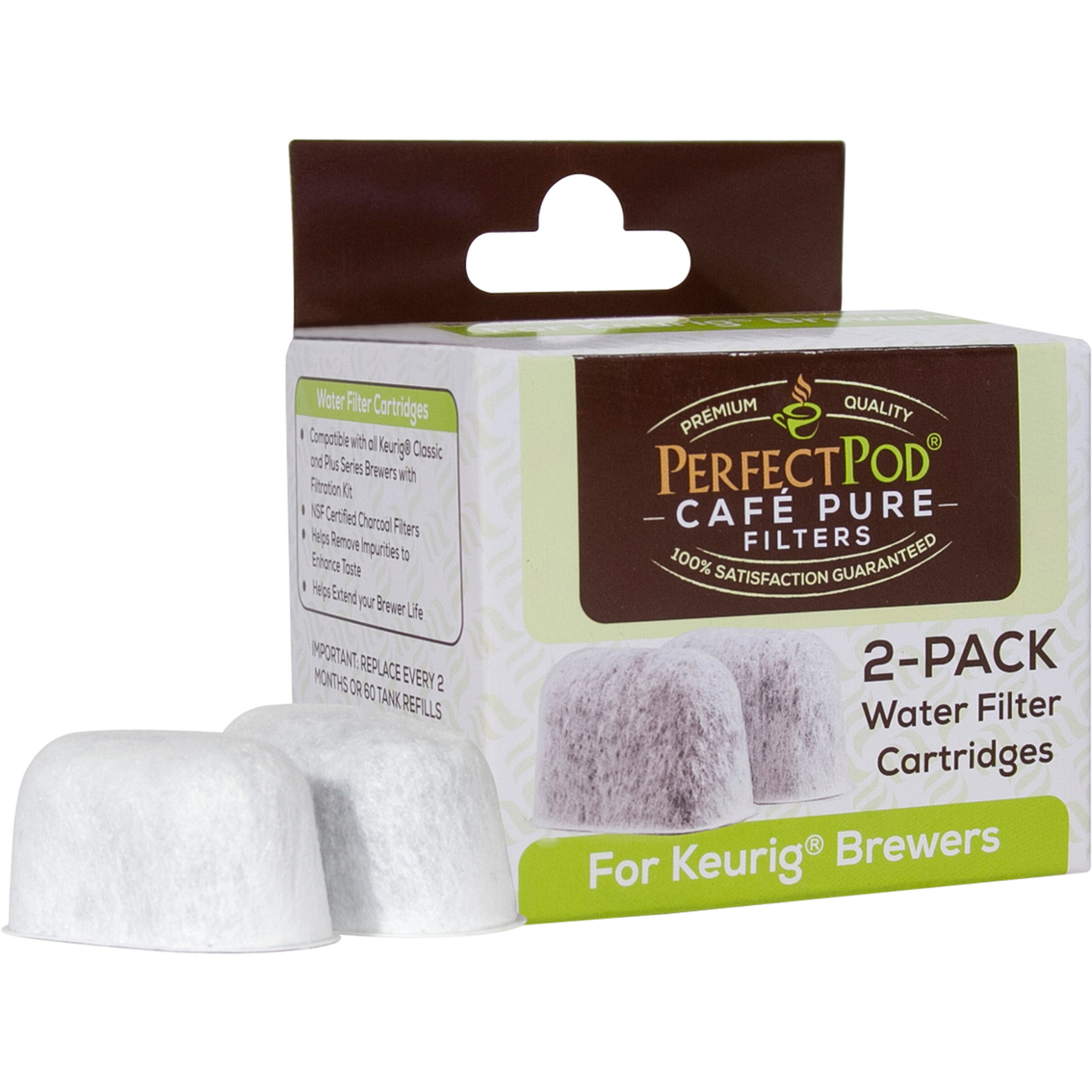 Cafe Pure 2 pk. Charcoal Filters by Perfect Pod