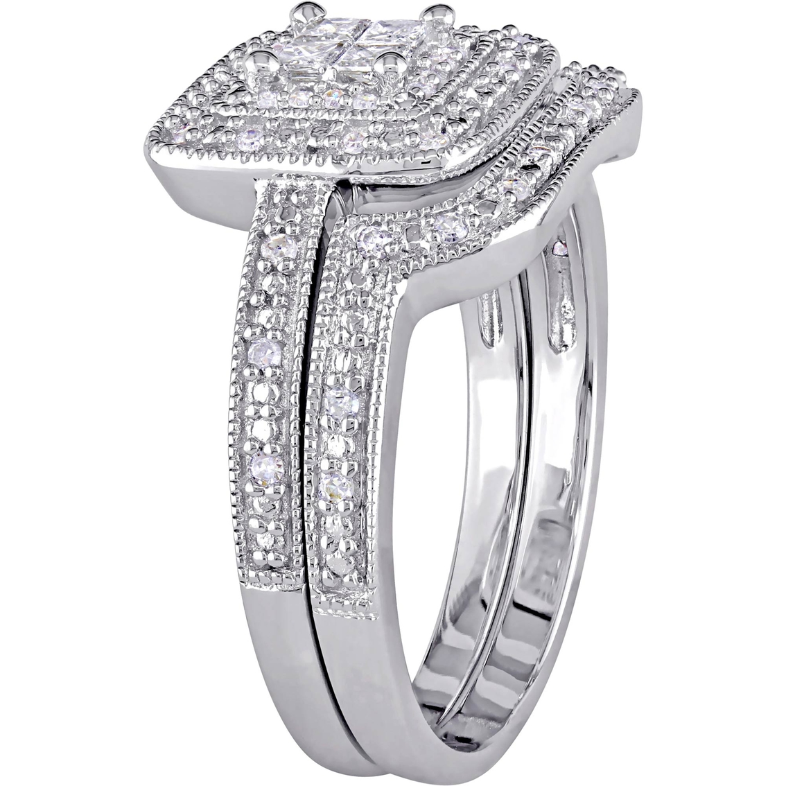 Diamore 1/3 CTW Diamond Bridal Set in Sterling Silver - Image 2 of 4