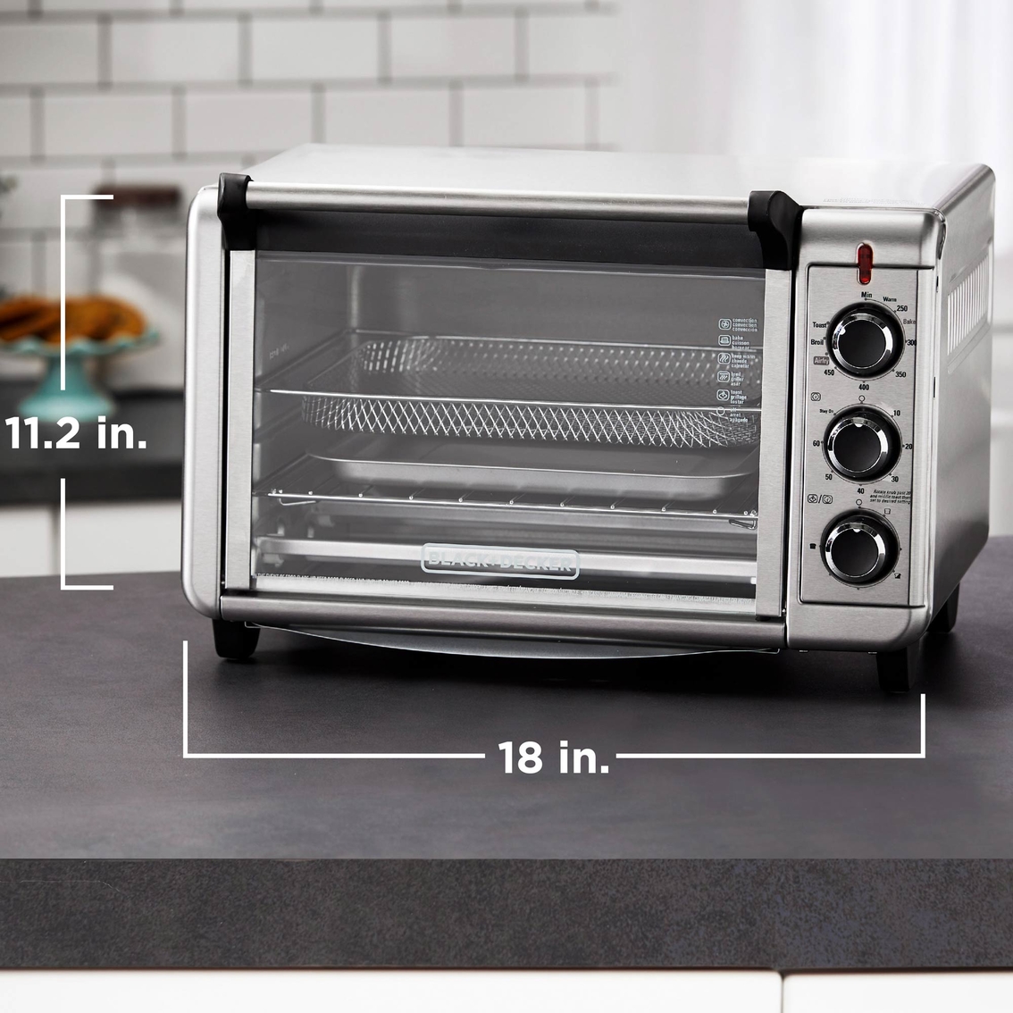 Black + Decker Crisp 'n Bake Air Fry Toaster Oven, 6 Slice