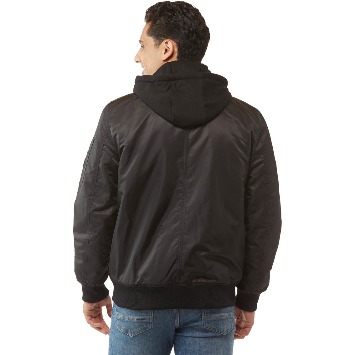 Guess Bomber Jacket With Hood | Jackets | Clothing & Accessories | Shop ...