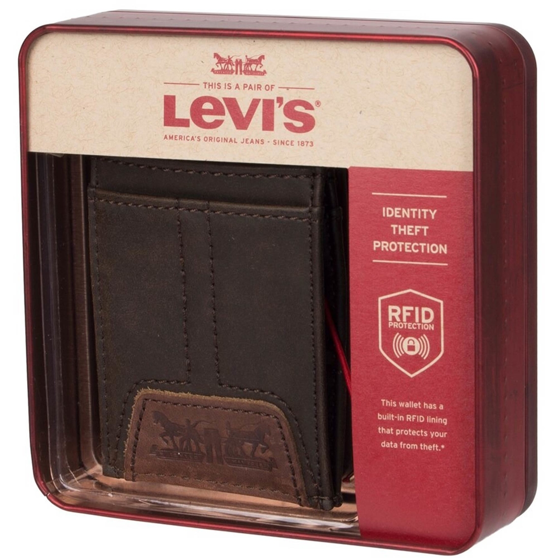 levi's slim wallet
