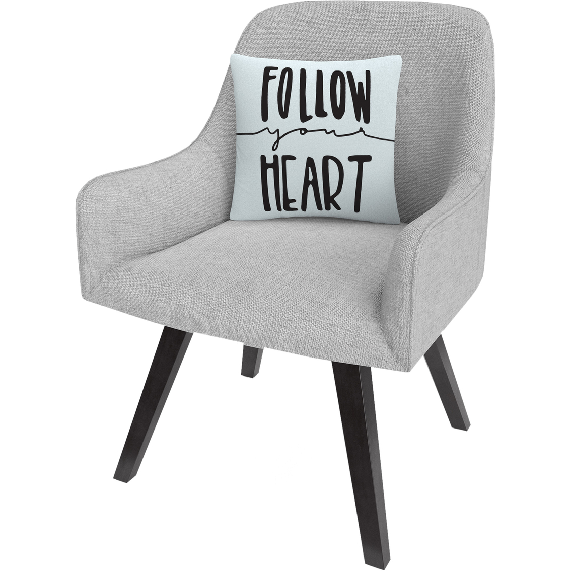 Trademark Fine Art Typographic Follow Your Heart Decorative Throw Pillow - Image 3 of 4