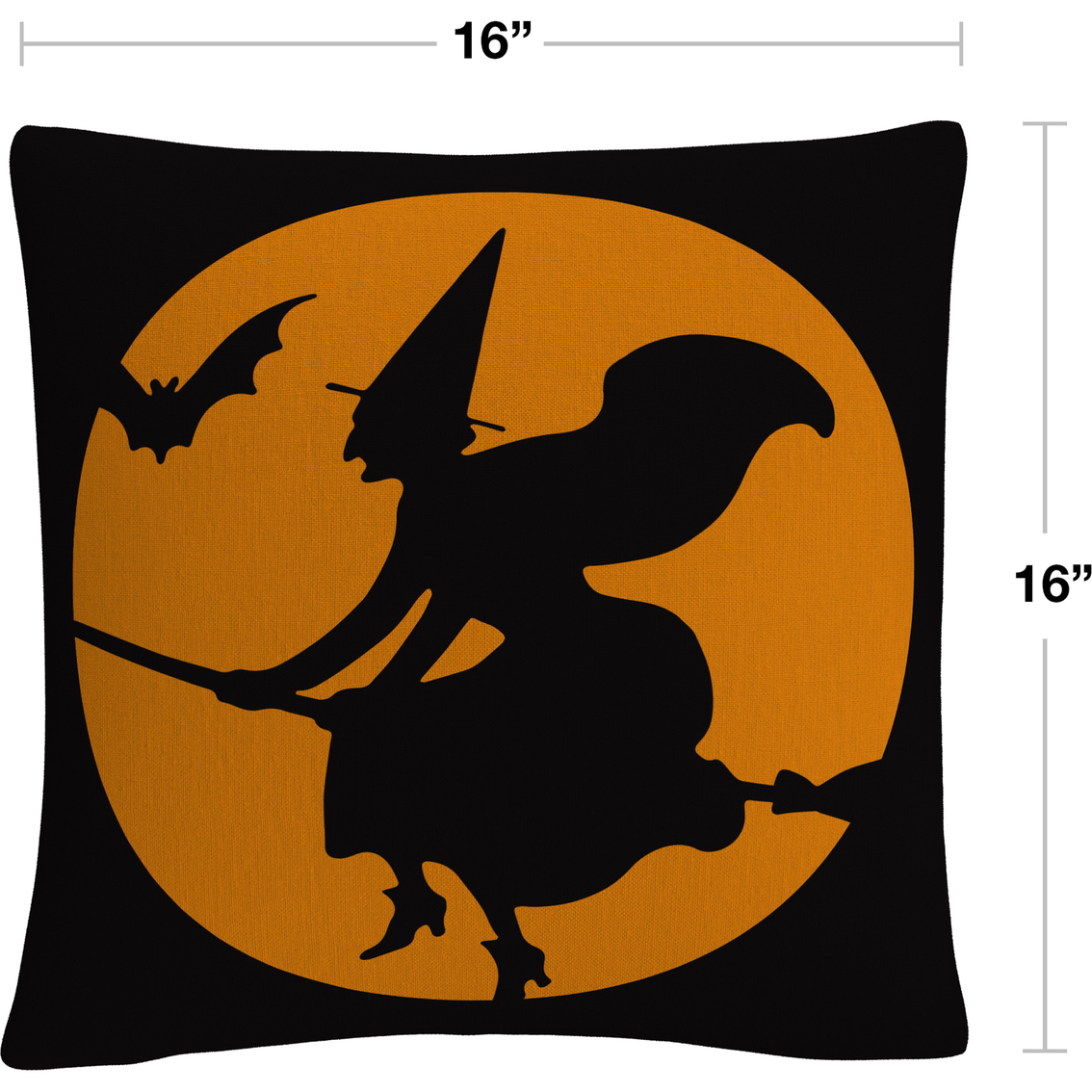 Trademark Fine Art The Witches Broom Halloween Decorative Throw Pillow - Image 2 of 3