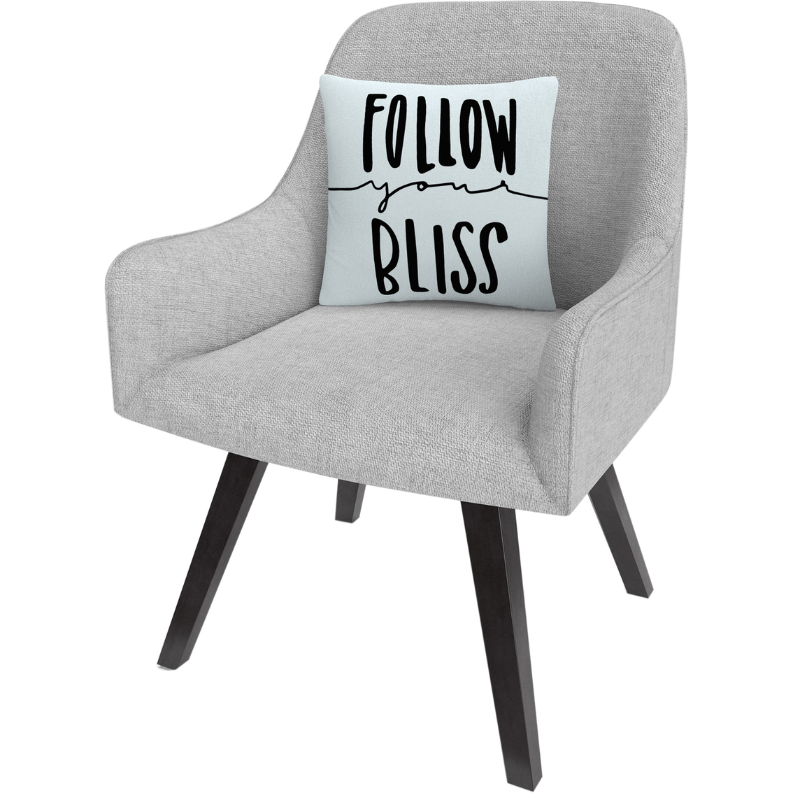 Trademark Fine Art Typographic Follow Your Bliss Decorative Throw Pillow - Image 3 of 3