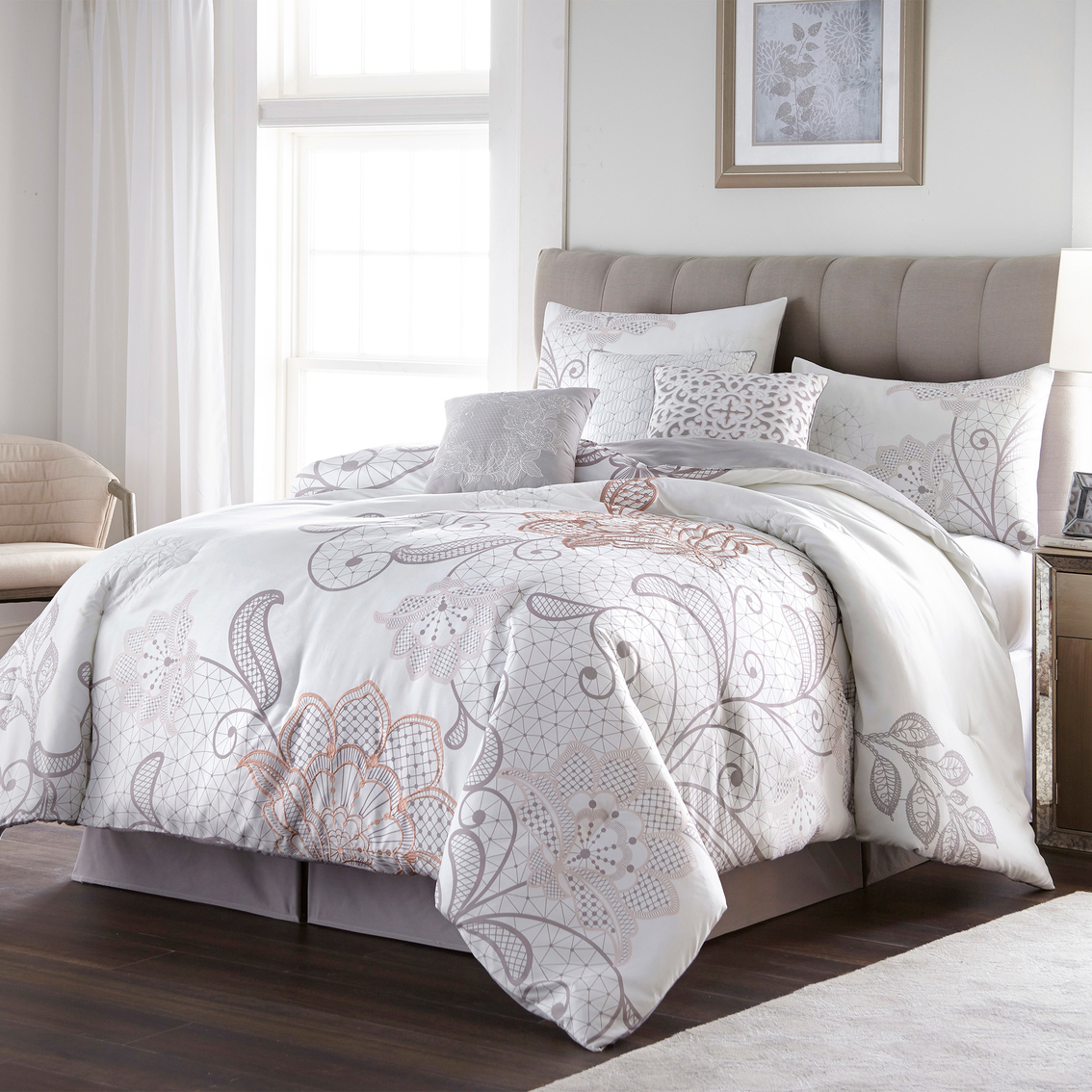 Nanshing America Lucinda Lace 7 Pc. Comforter Set | Bedding Sets ...