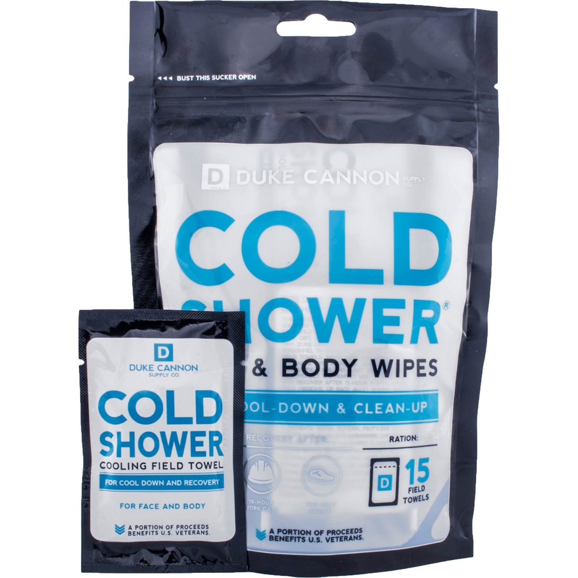 Duke Cannon Cold Shower Cooling Field Towels 15 ct.
