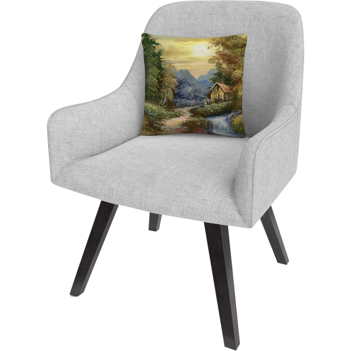 Trademark Fine Art Tranquility Rustic Landscape Decorative Throw Pillow - Image 2 of 2