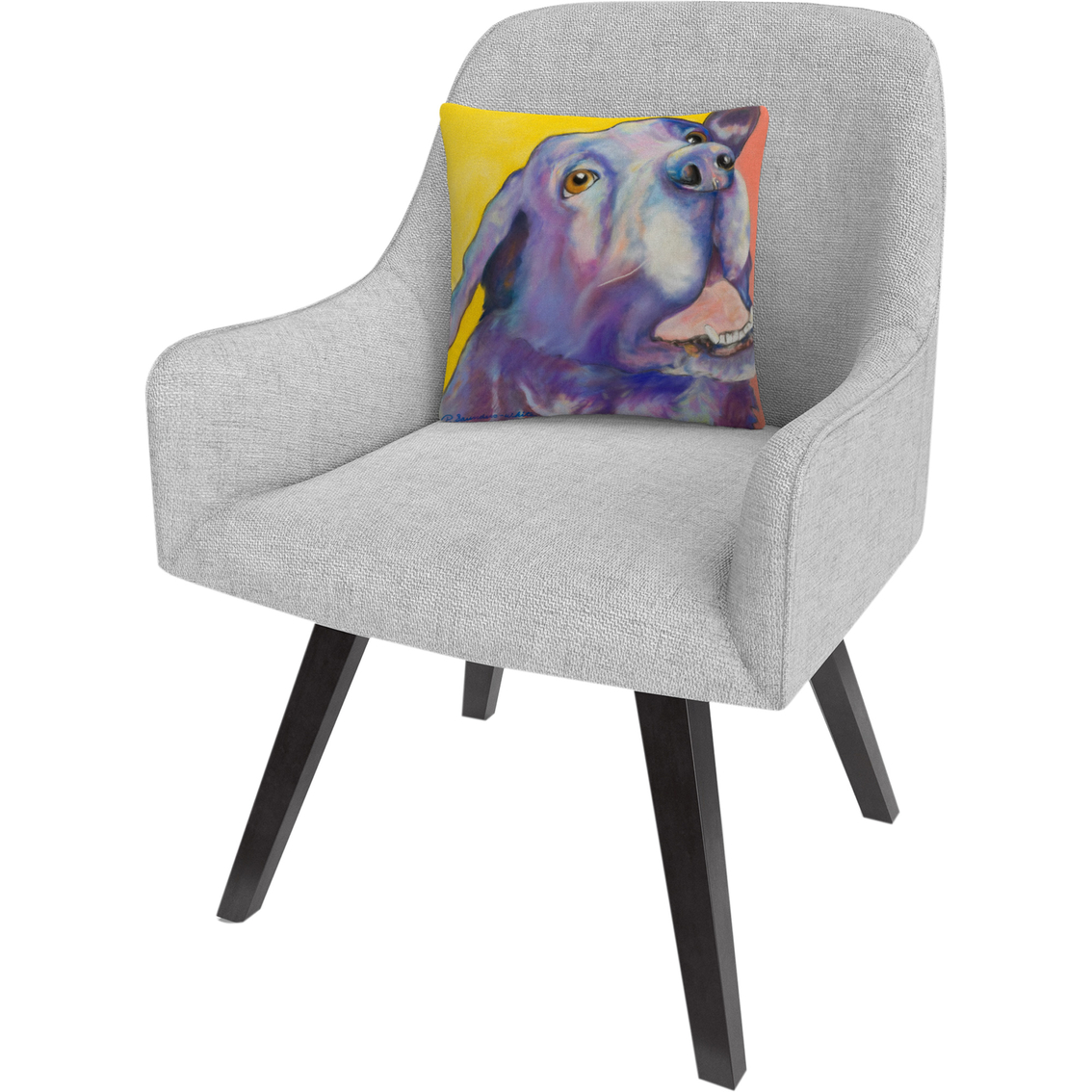 Trademark Fine Art Shadow Animals Pets Painting Bold Decorative Throw Pillow - Image 2 of 2