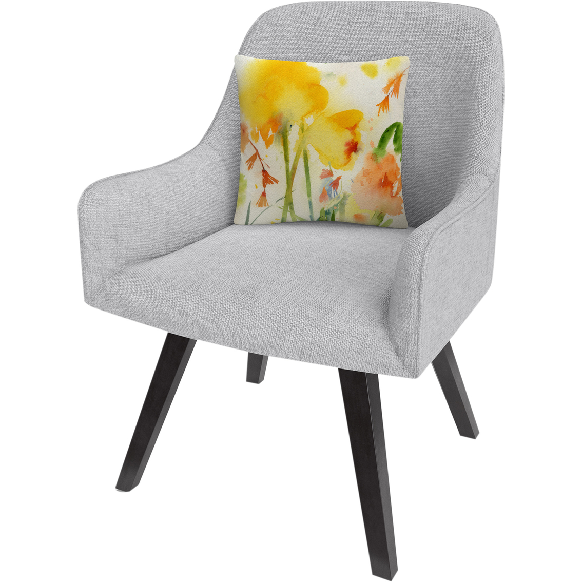 Trademark Fine Art Garden Yellows Floral Abstract Decorative Throw Pillow - Image 2 of 2