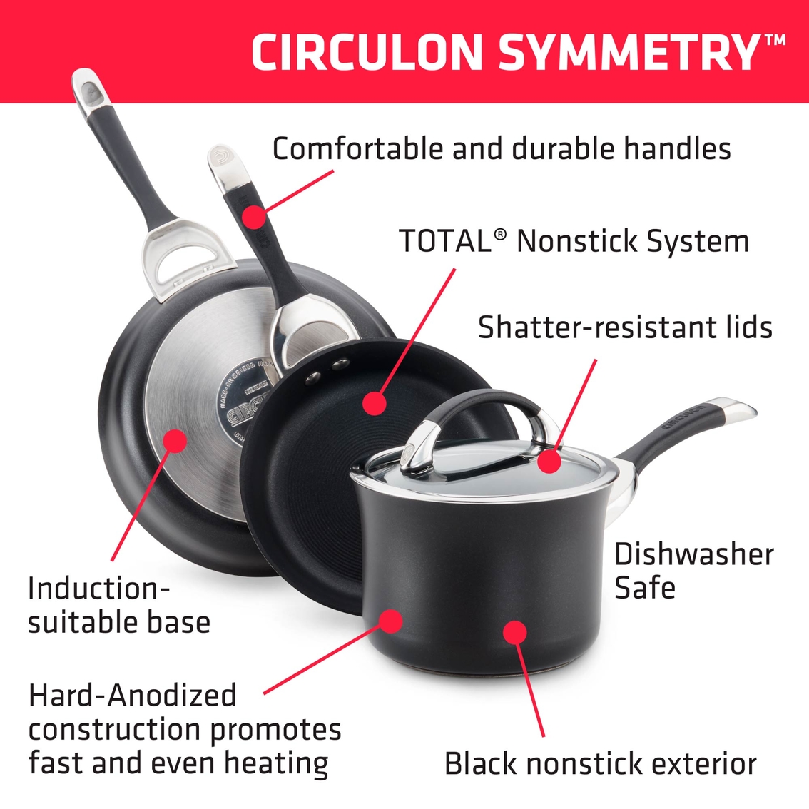 Circulon - Symmetry 14 Stir-Fry - Black