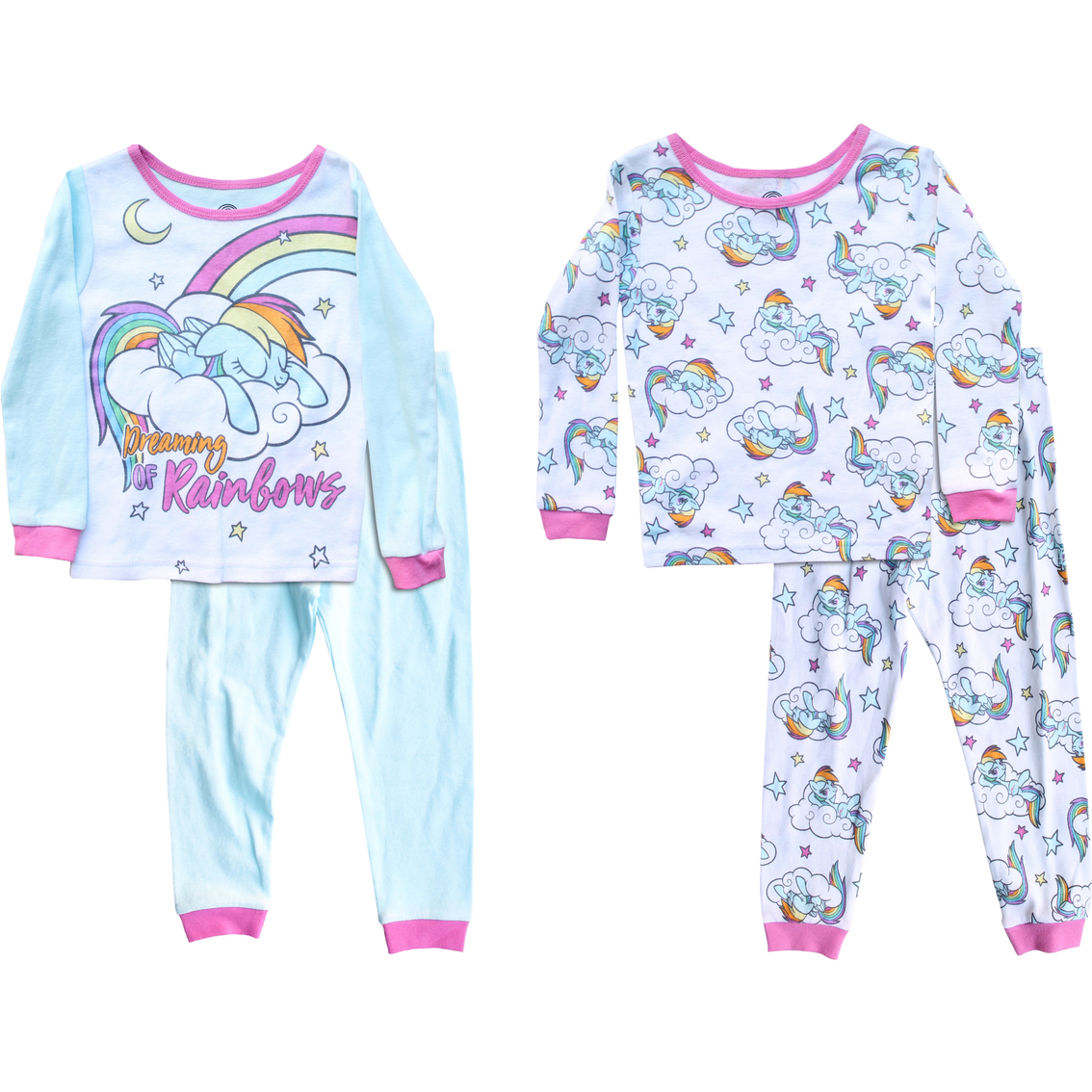 Hasbro My Little Pony Toddler Girls Dreaming Rainbow Pajamas 4 Pc. Set ...