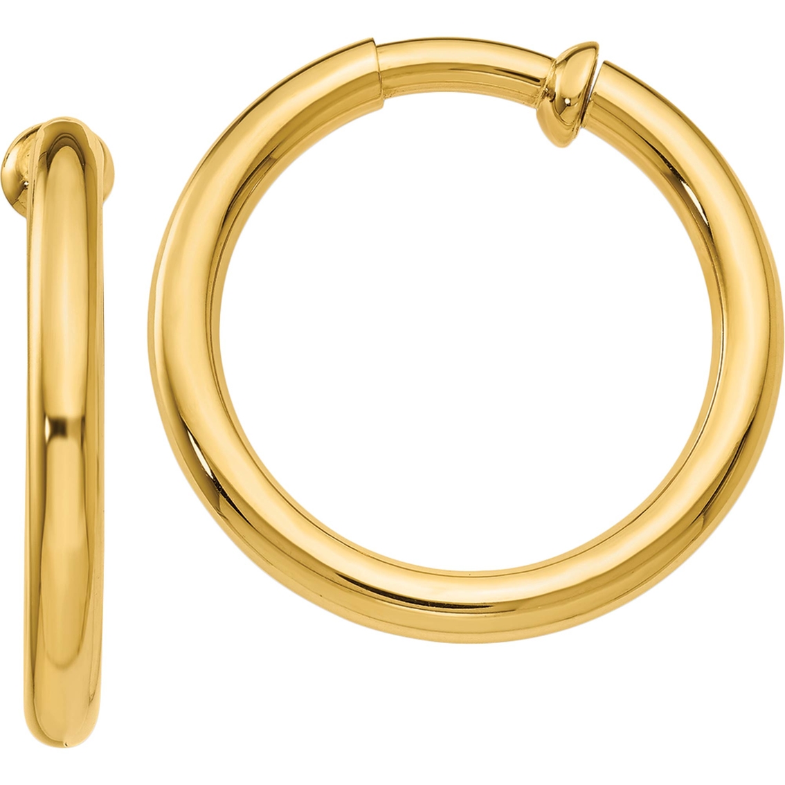 14k Gold Non Pierced Hoop Earrings | Gold Earrings | Jewelry & Watches ...
