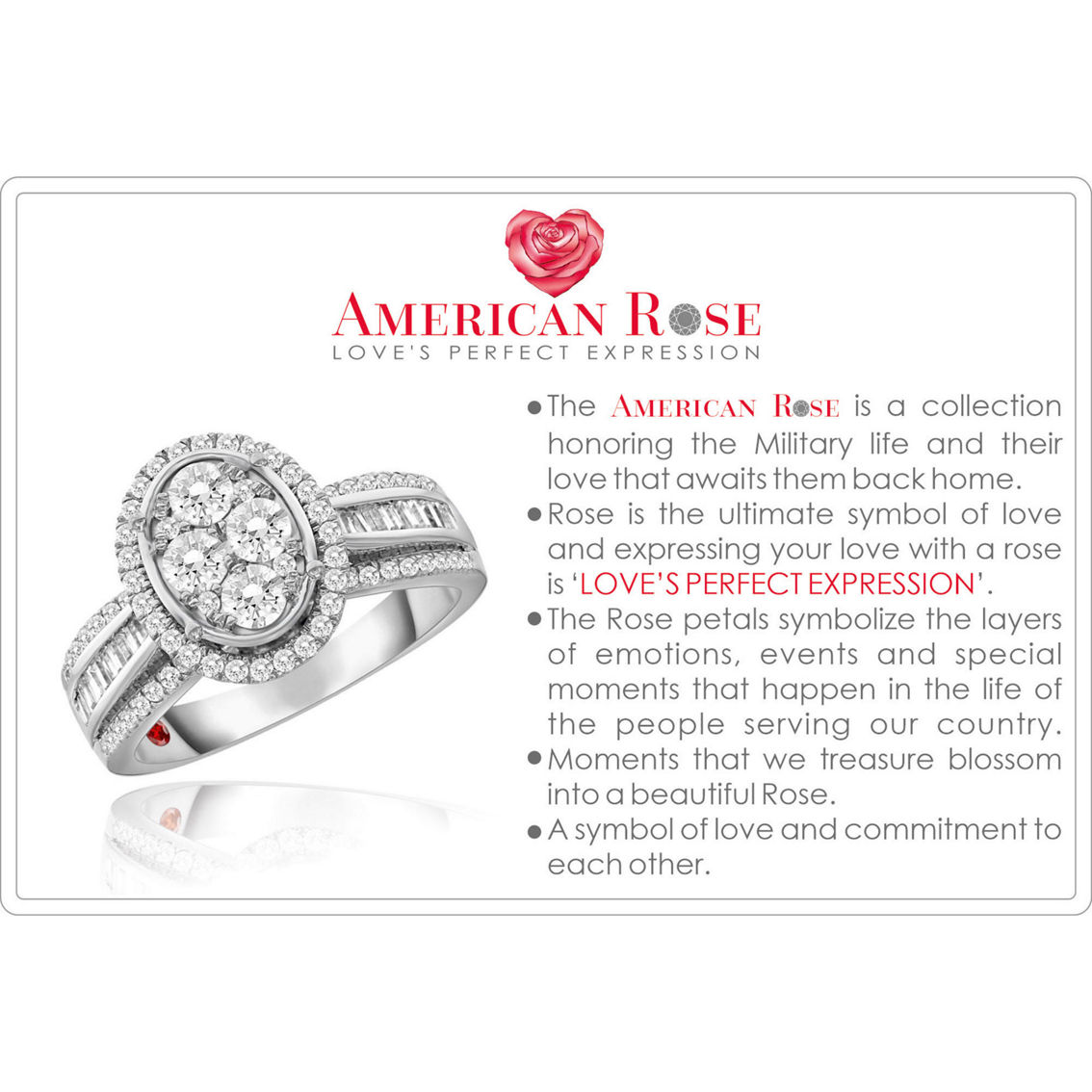 American Rose 14K White Gold 2 CTW Emerald Cut Diamond Engagement Ring - Image 5 of 5