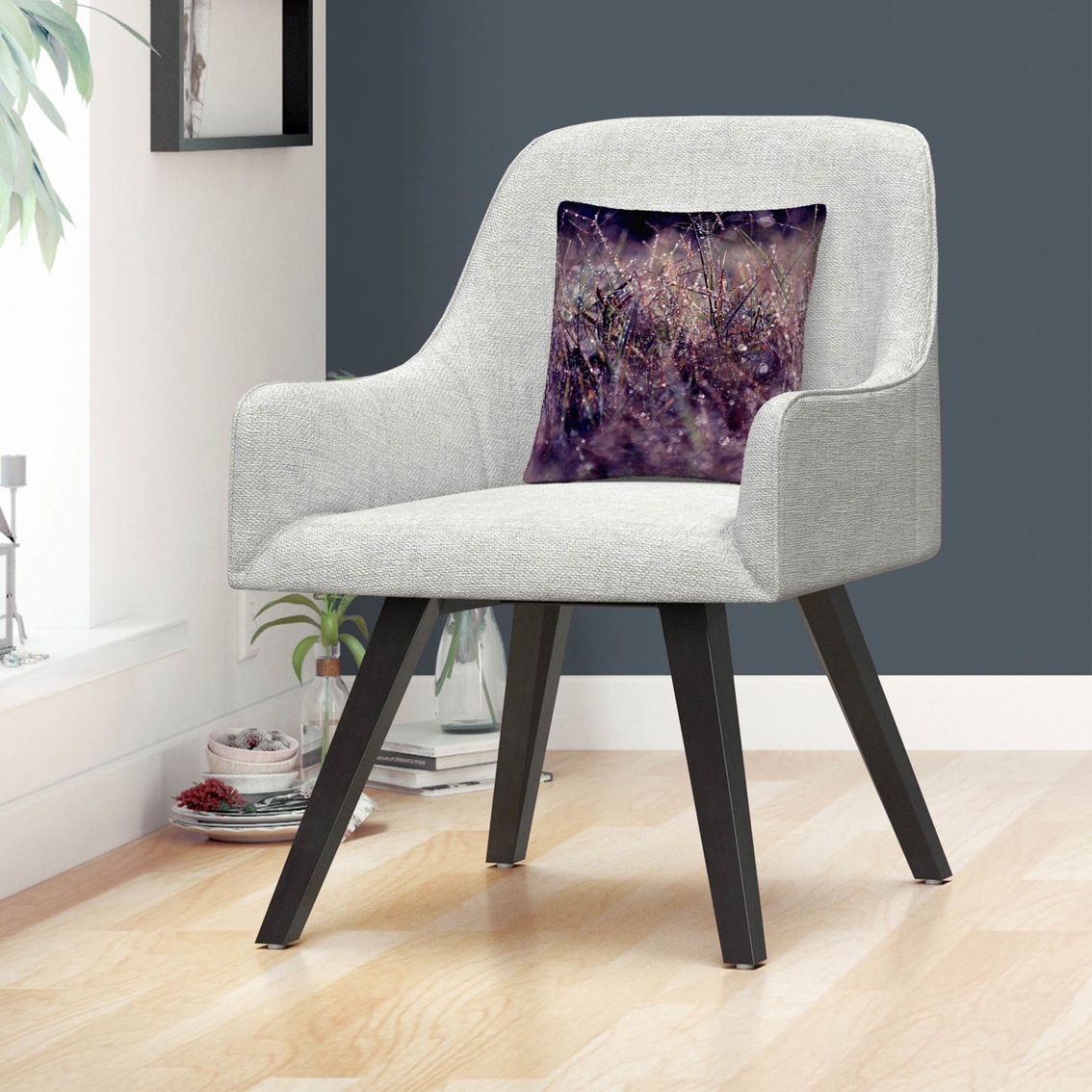 Trademark Fine Art Purple Rain Decorative Throw Pillow - Image 4 of 4