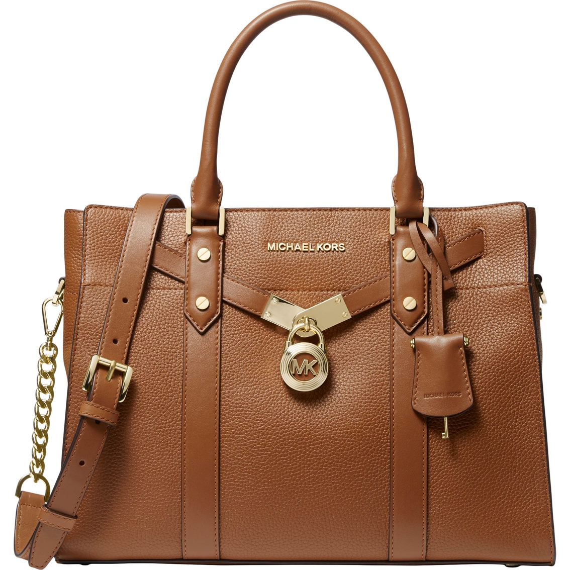 Michael Kors Hamilton Large Leather Satchel Handbag | Satchels ...