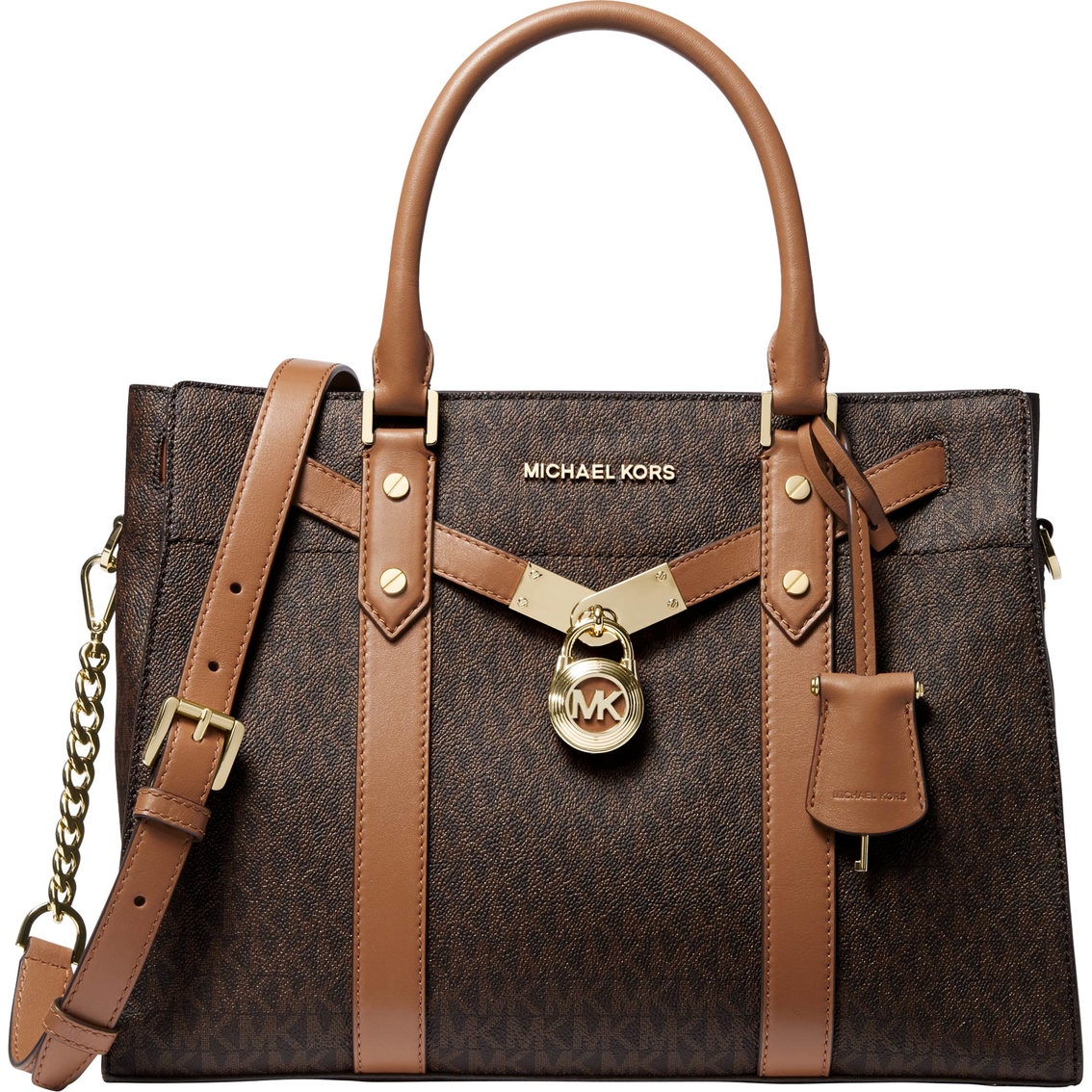 Michael Kors - Authenticated Hamilton Handbag - Leather Brown for Women, Never Worn