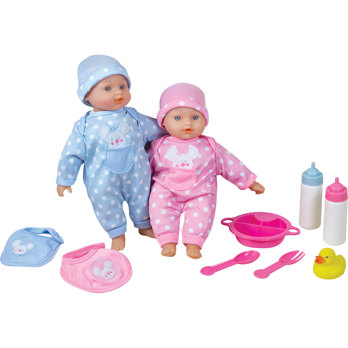 Lissi Dolls 11 in. Twin Baby Doll 10 pc. Play Set - Image 2 of 2