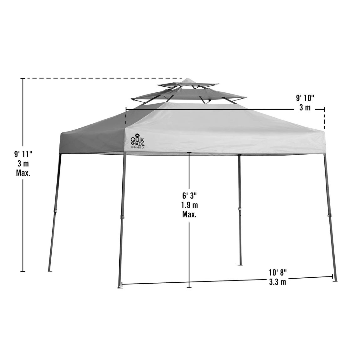 Quik Shade Summit SX100 10 X 10 ft. Straight Leg Canopy - Image 6 of 6