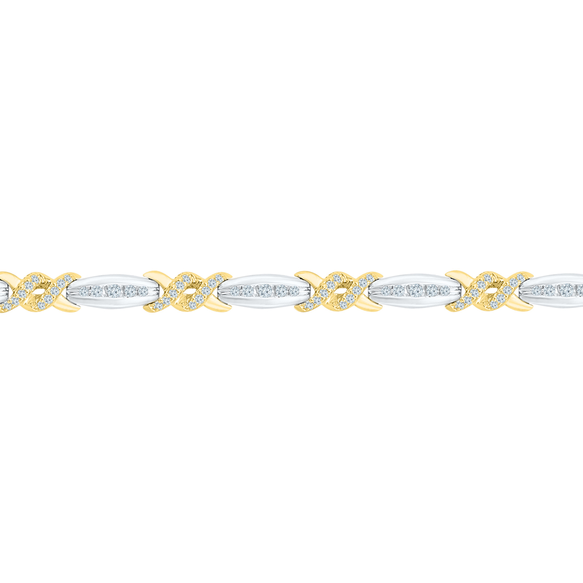 10K White and Gold 1 CTW Diamond Fashion Bracelet - Image 2 of 2