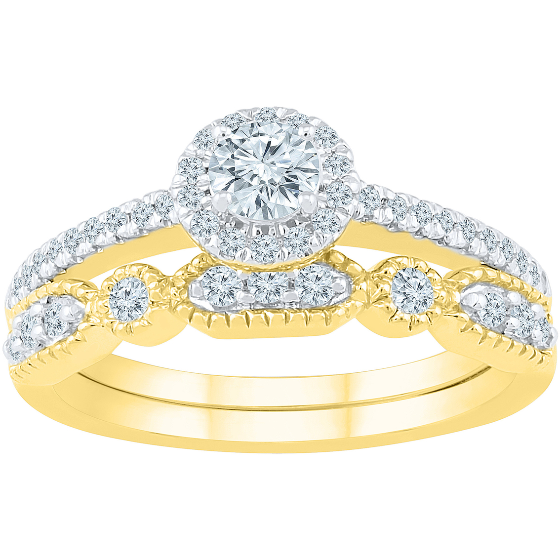 10kt Gold 5/8ctw Diamond Bridal Set Ring | Bridal Sets & Trios ...