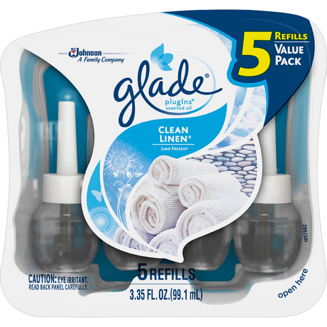 Glade PlugIns Scented Oil, Warmer + 6 Refills (Clean Linen)