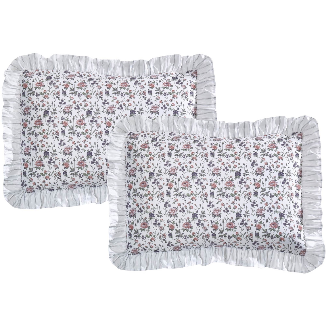 Brown & Grey Michelle Rose 6-Piece Comforter Set, Queen - Image 4 of 6