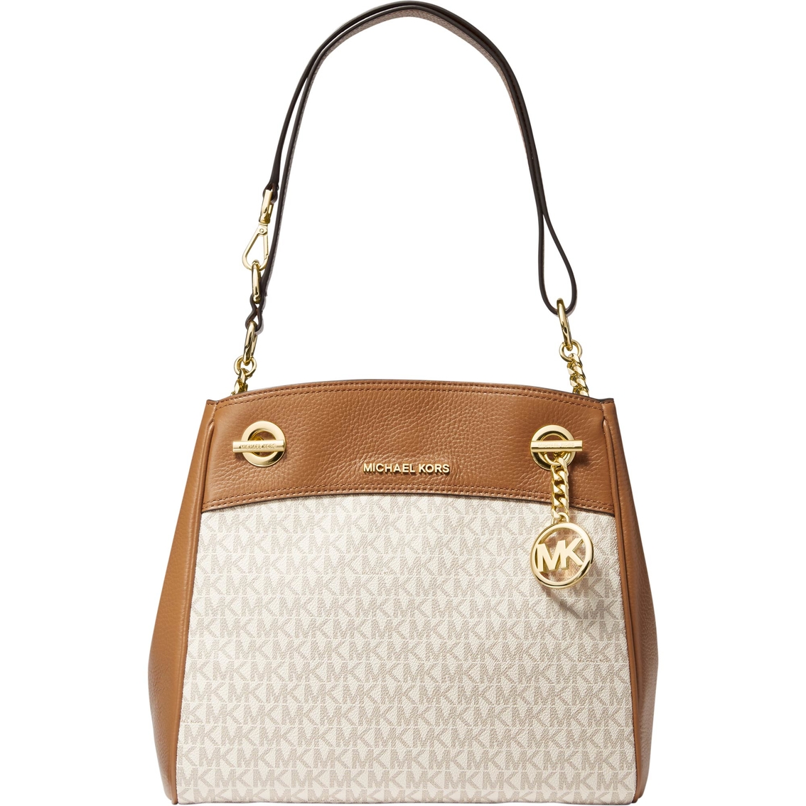 Michael Kors Jet Set Travel Large Chain Shoulder Tote (Pale Gold) :  Clothing, Shoes & Jewelry 