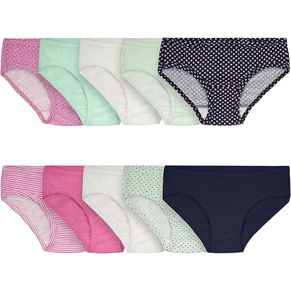 Fruit Of The Loom Girls Cotton Hipster Panties 10 Pk., Girls 7-16, Clothing & Accessories