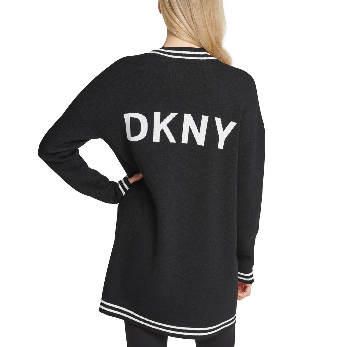 Dkny Back Logo Open Cardigan, Sweaters