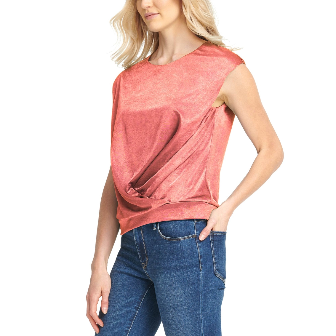 DKNY Cap Sleeve Knot Top - Image 3 of 3
