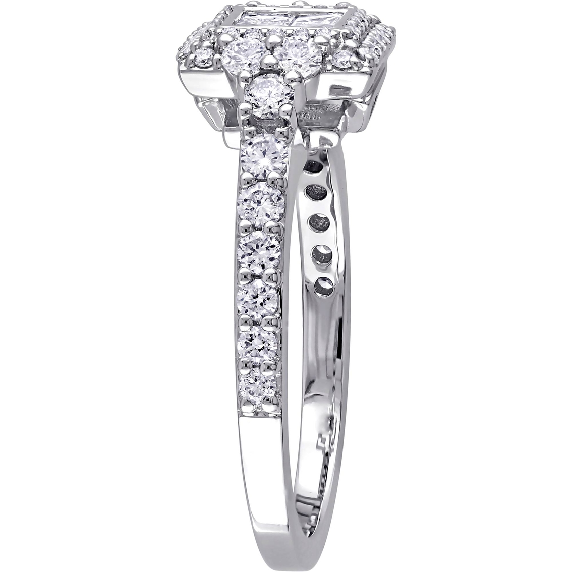 Diamore14K White Gold 1 CTW Diamond Quad Halo Engagement Ring - Image 2 of 4
