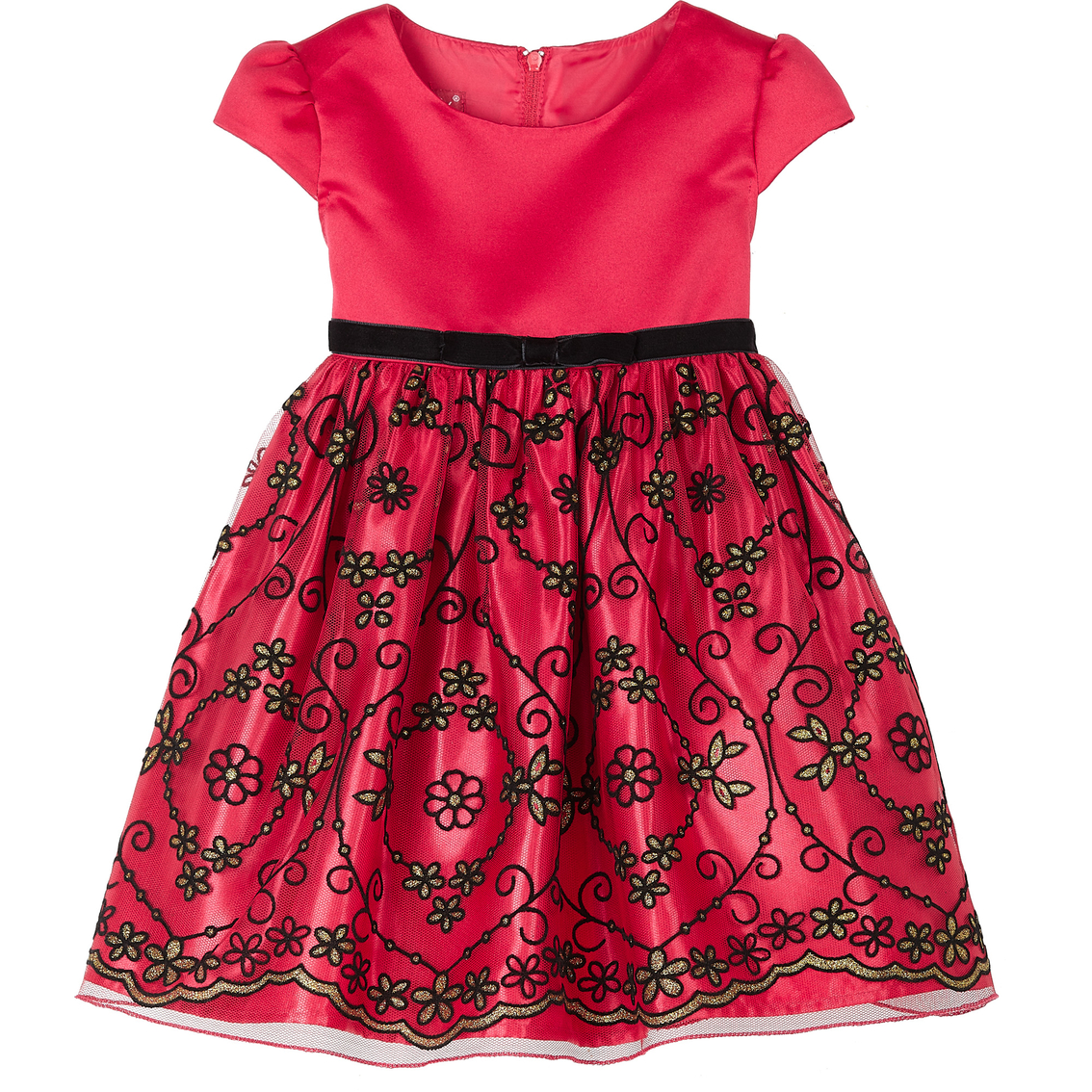 Princess Faith Infant Girls Flocked Bow Dress | Girls | Shop The Exchange