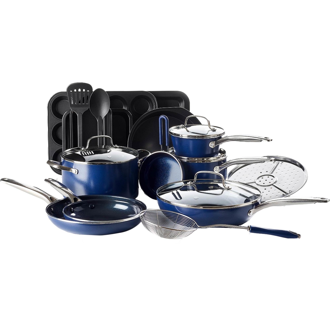 Blue Diamond 20 Pc. Cookware Set, Non-stick, Household