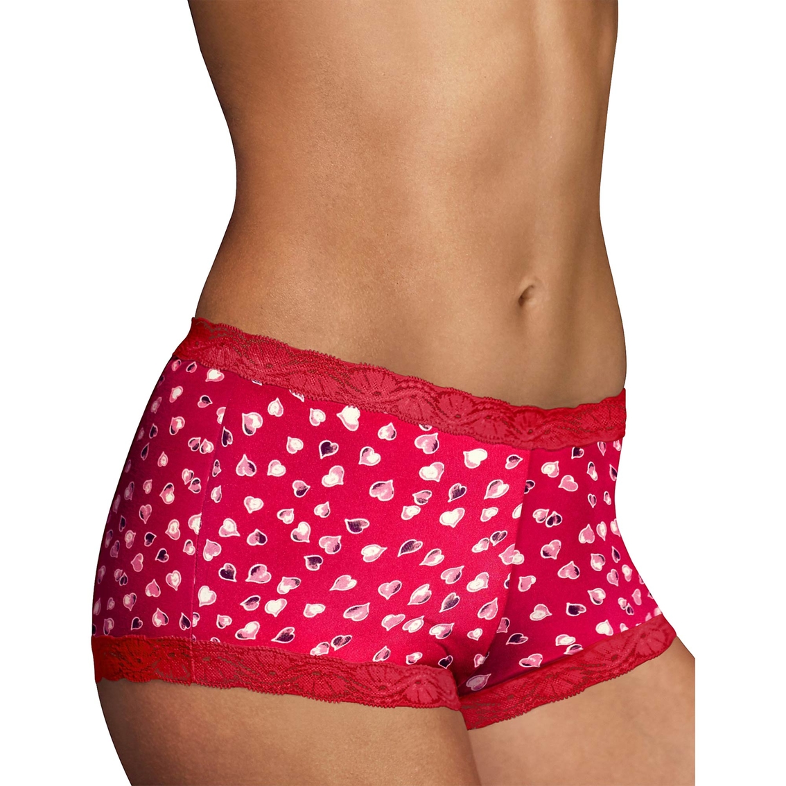 Maidenform Microfiber with Lace Boyshort Panty : : Clothing, Shoes  & Accessories