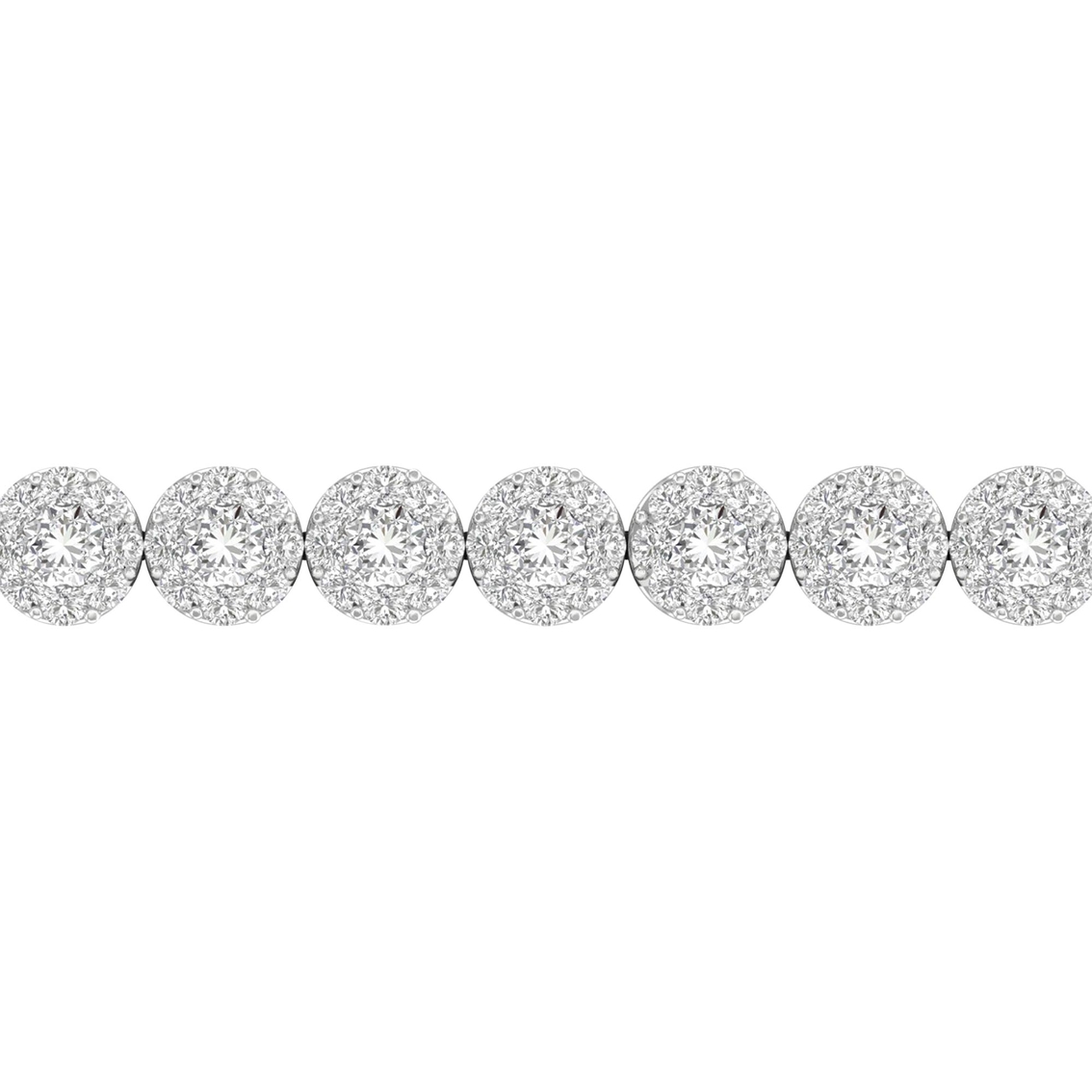 Endless Diamonds 14K White Gold 1 CTW Diamond Endless Fashion Bracelet - Image 2 of 2