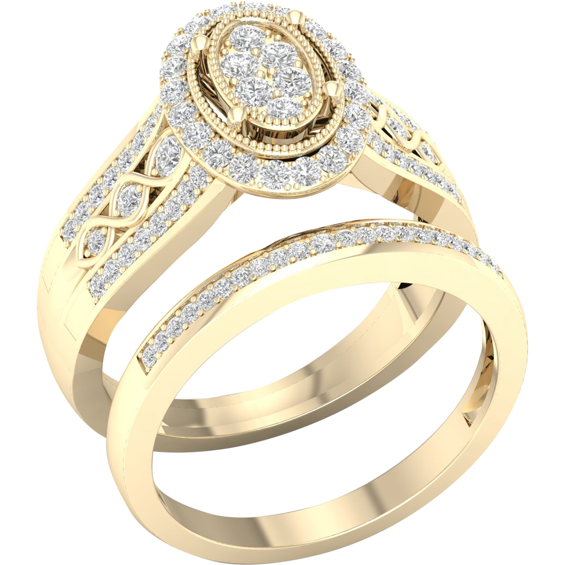 10K Gold 1/3 CTW Diamond Bridal Set - Image 2 of 4