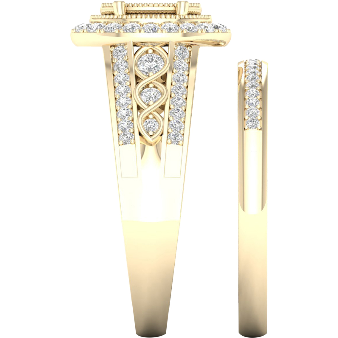 10K Gold 1/3 CTW Diamond Bridal Set - Image 3 of 4