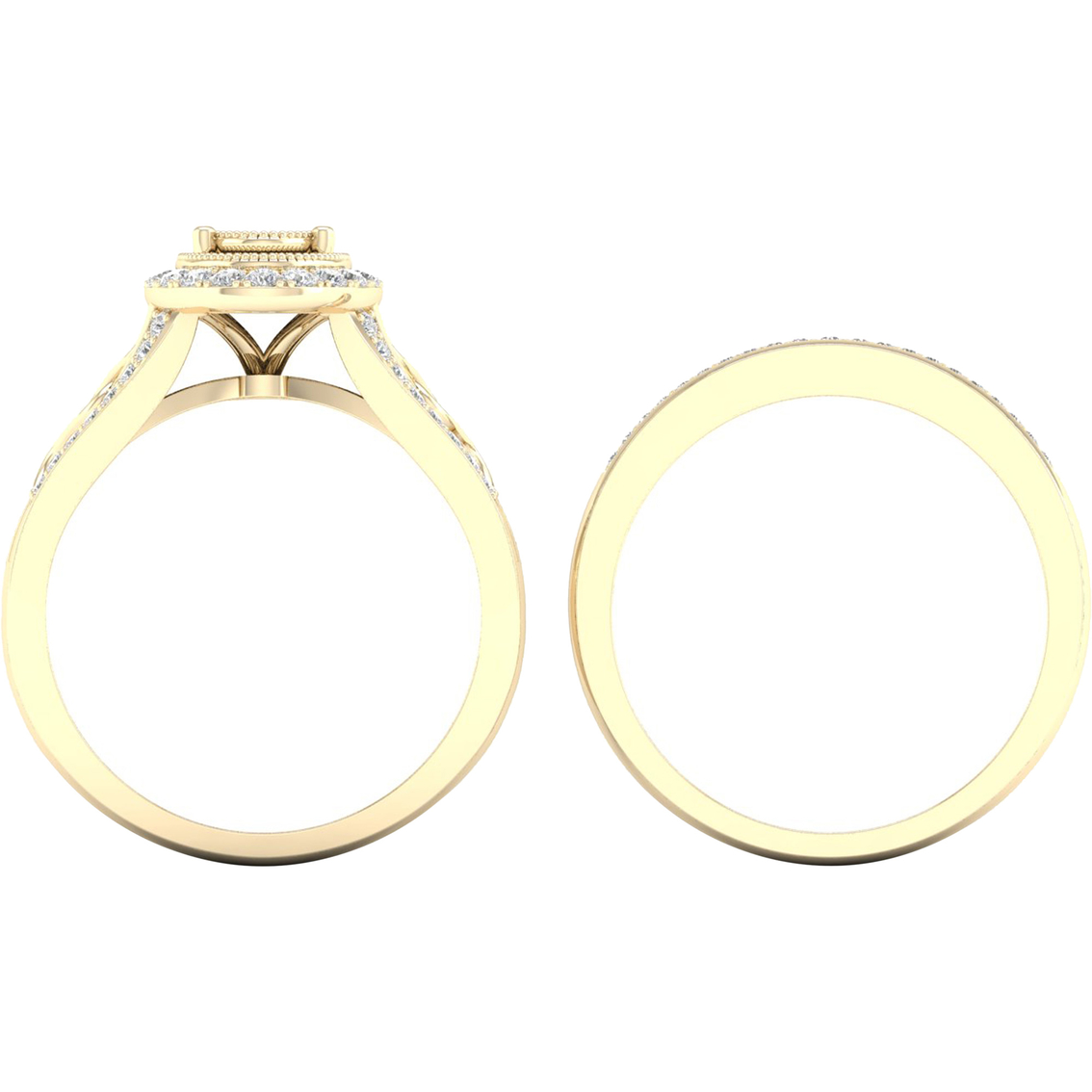 10K Gold 1/3 CTW Diamond Bridal Set - Image 4 of 4