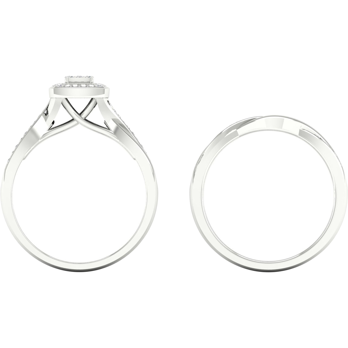 Sterling Silver Diamond Accent Bridal Set - Image 3 of 3