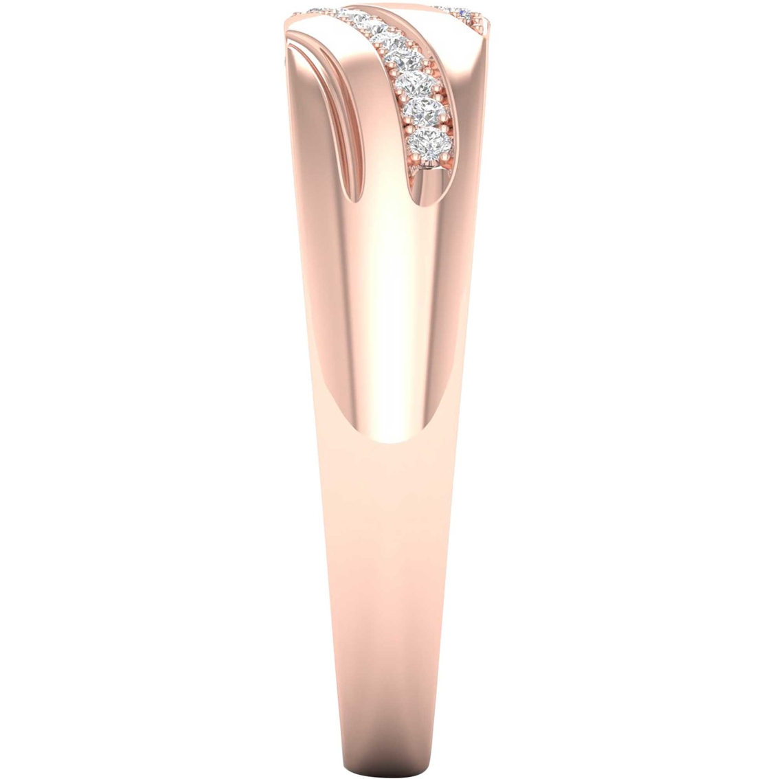 Sterling Silver with 14K Pink Plating Diamond Accent Ring - Image 2 of 3