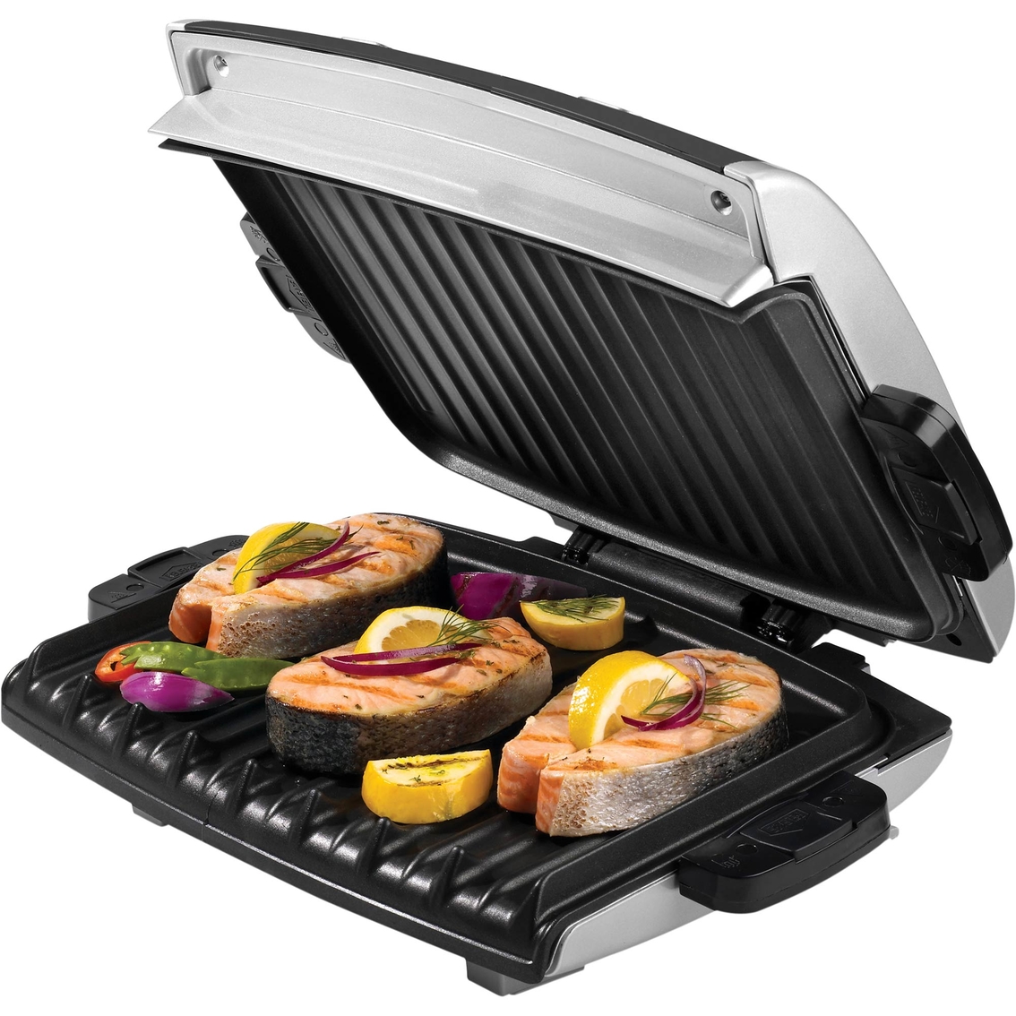 5-Serving Removable Plate Electric Indoor Grill and Panini Press