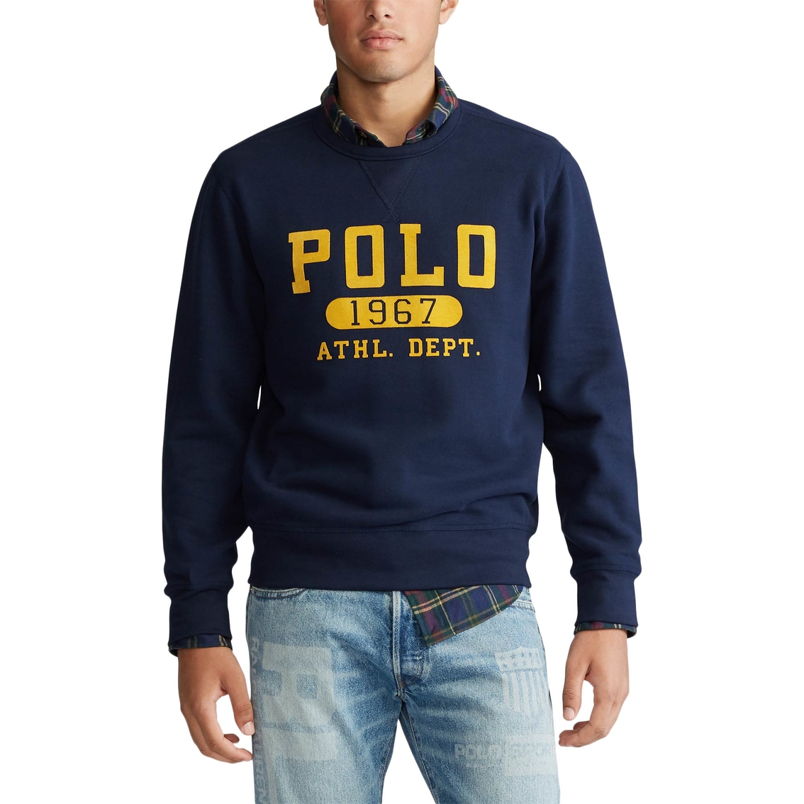 polo fleece graphic sweatshirt