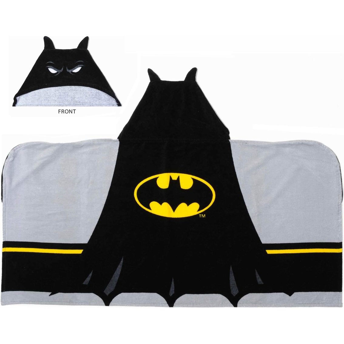 Warner Brothers Batman Logo Hooded Towel Wrap - Image 3 of 3