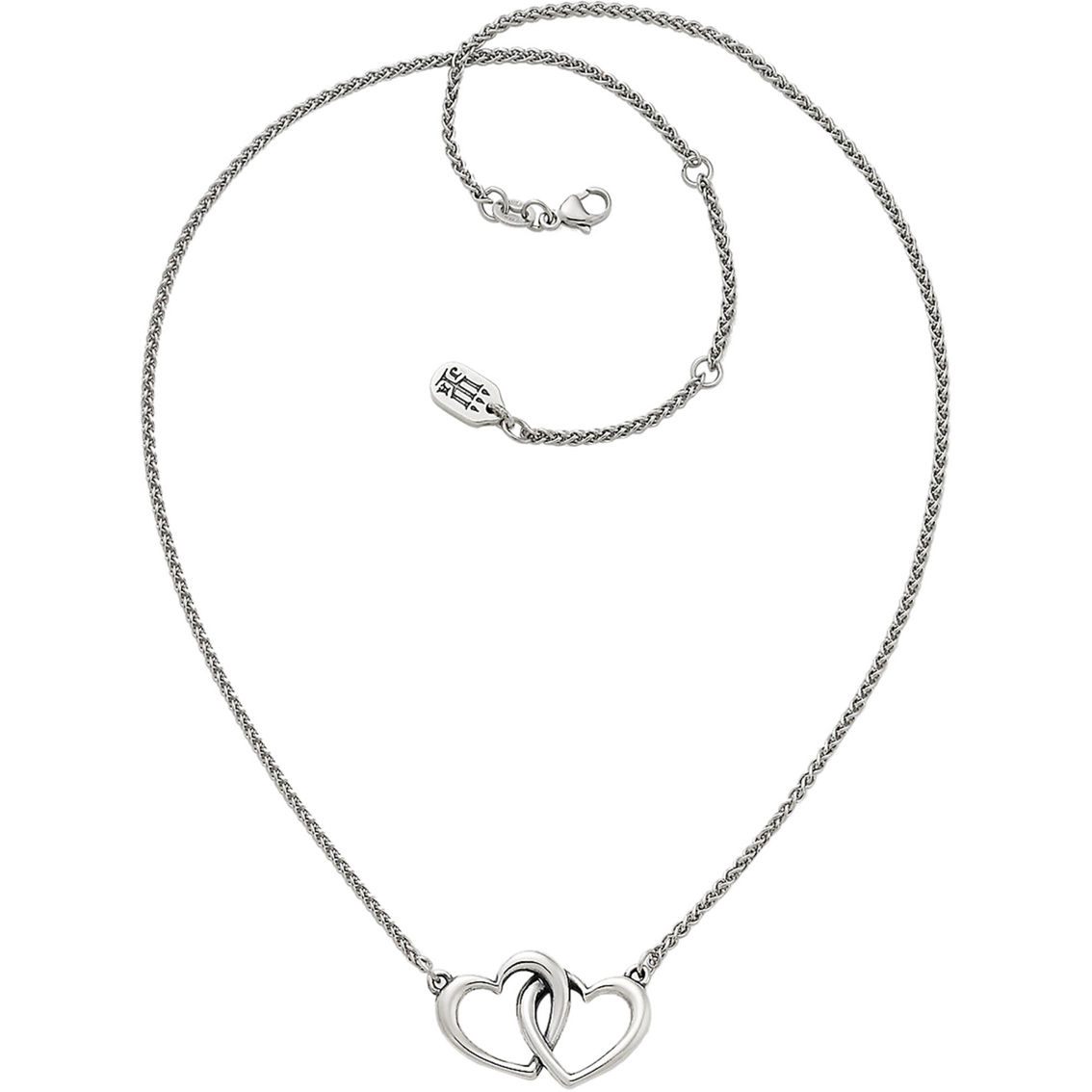 James Avery Double Heart Linked Necklace 18 In. | Silver Necklaces ...