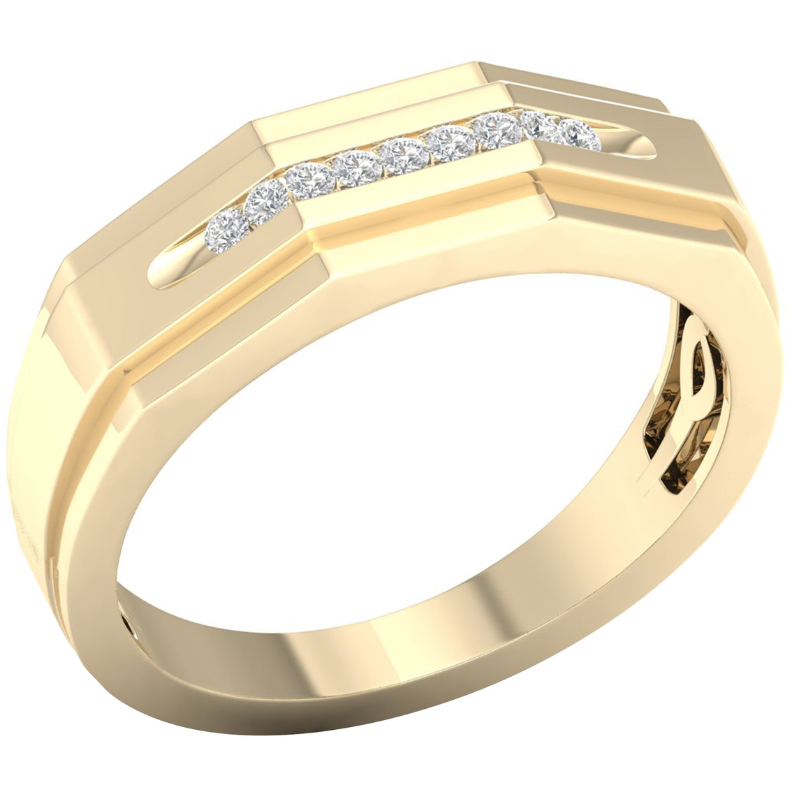 10K Yellow Gold Diamond Accent Ring - Image 2 of 3